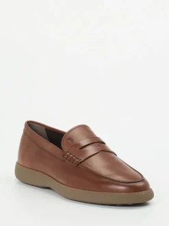 Tod's – Penny Loafer aus Kalbleder Mittelbraun