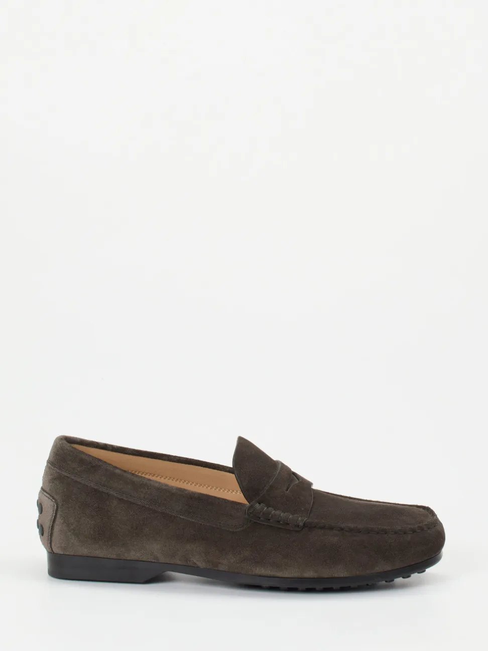Tod's – Penny Loafer aus Veloursleder Dunkelbraun