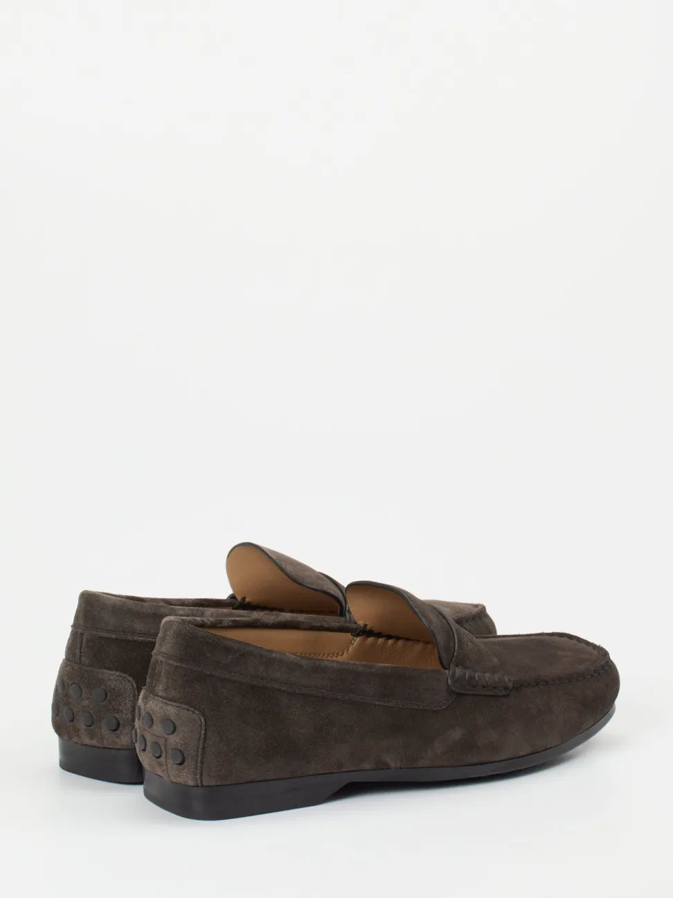 Tod's – Penny Loafer aus Veloursleder Dunkelbraun