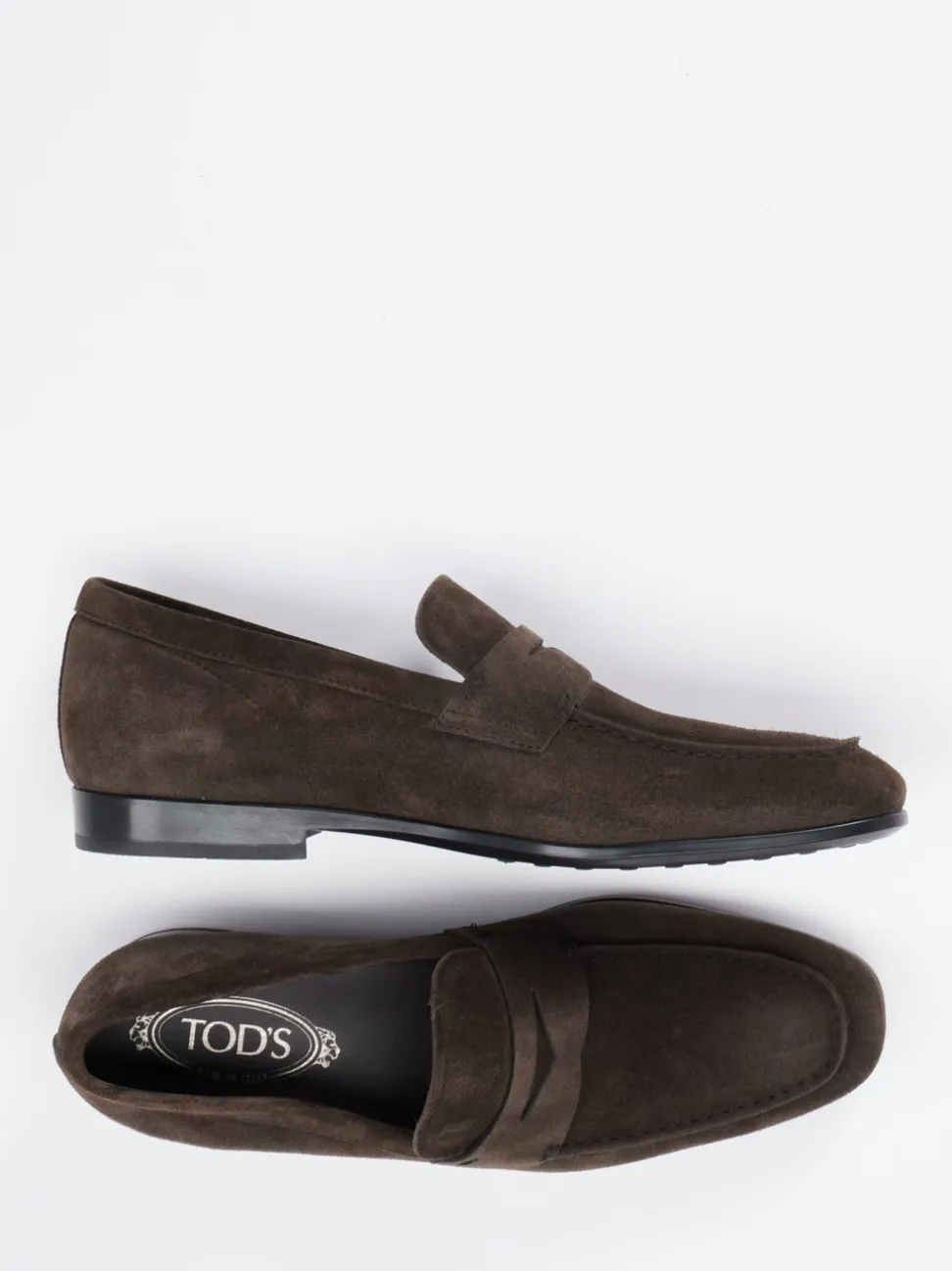 Tod's – Penny Loafer aus Veloursleder Braun