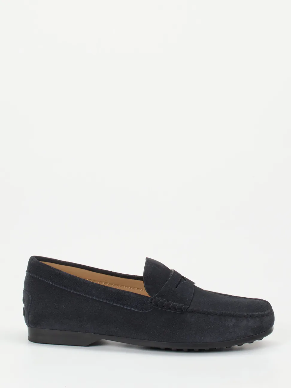 Tod's – Penny Loafer aus Veloursleder in Blau