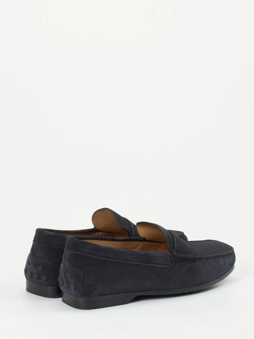 Tod's – Penny Loafer aus Veloursleder in Blau