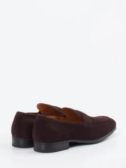 Tod's – Penny Loafer aus Veloursleder Dunkelbraun