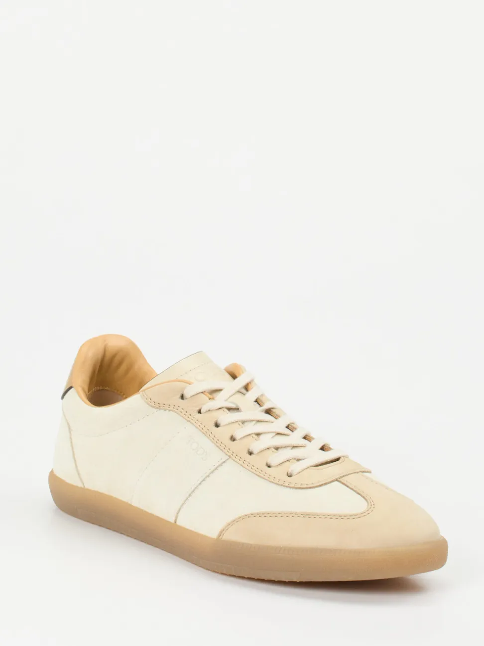 Tod's – Retro-Sneaker aus Veloursleder Beige