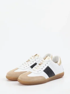 Tod's – Retro-Sneaker aus Velours- und Glattleder Weiß