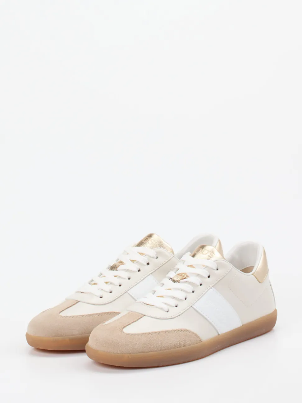 Tod's – Retro-Sneaker aus Velours- und Glattleder beige