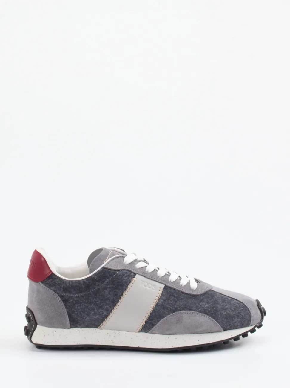 Tod's – Retro-Sneaker aus Veloursleder grau
