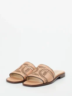 Tod's – Slides aus Kalbleder in Nude
