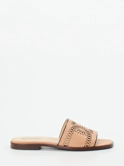Tod's – Slides aus Kalbleder in Nude