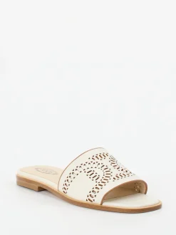 Tod's – Slides aus Kalbleder in Cremeweiß