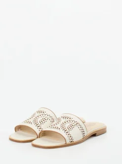 Tod's – Slides aus Kalbleder in Cremeweiß