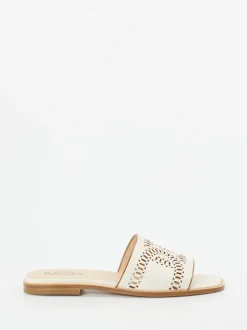 Tod's – Slides aus Kalbleder in Cremeweiß