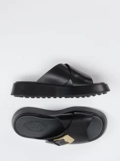 Tod's – Slides aus Lammleder Schwarz