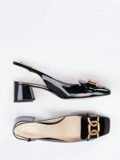 Tod's – Slingback-Pumps aus Lackleder Schwarz