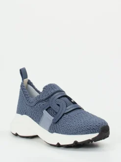 Tod's – Slip-On Sneaker aus Stretchstrick blau