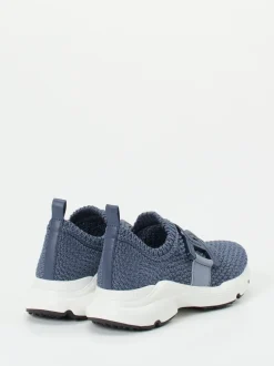 Tod's – Slip-On Sneaker aus Stretchstrick blau