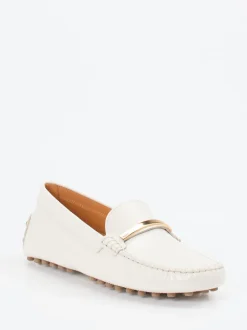 Tod's – Slipper aus Kalbleder Elfenbeinweiß
