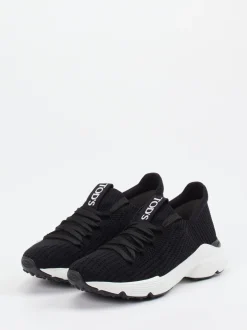 Tod's – Sneaker aus gestricktem Textil Schwarz