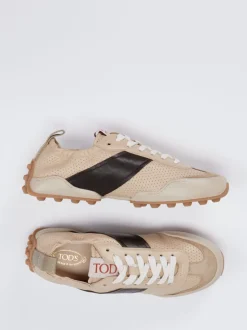 Tod's – Sneaker aus Kalbleder in Beige