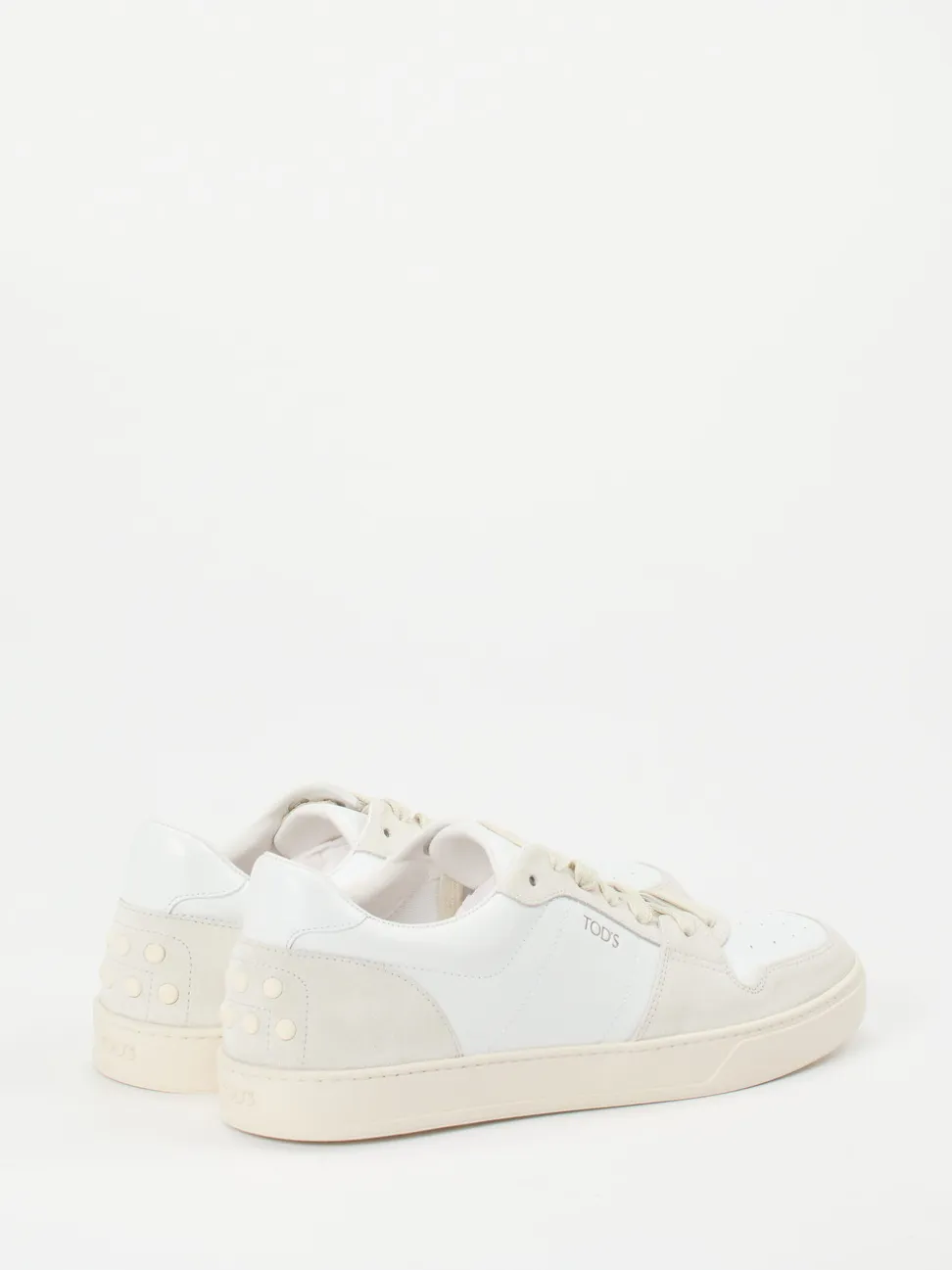 Tod's – Sneaker aus Kalbleder und Veloursleder Weiß