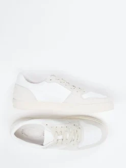 Tod's – Sneaker aus Kalbleder und Veloursleder Weiß
