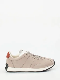 Tod's – Sneaker aus Nubukleder in Taupe