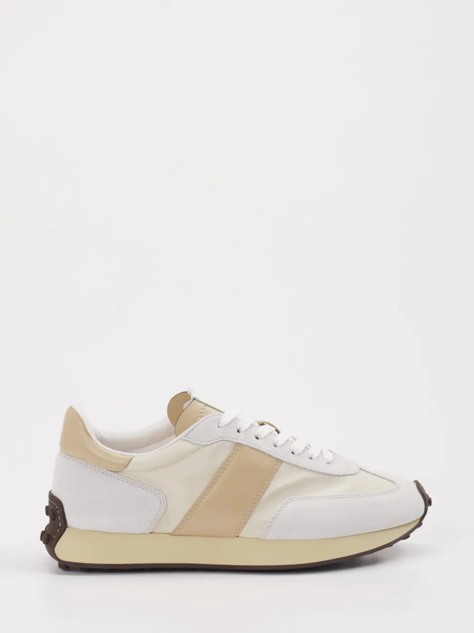 Tod's – Sneaker aus Velour und Textil Offwhite