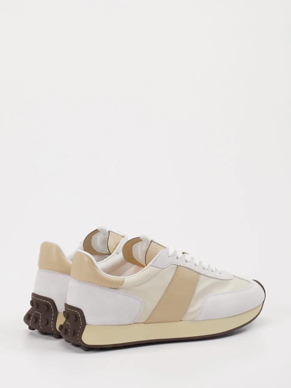 Tod's – Sneaker aus Velour und Textil Offwhite