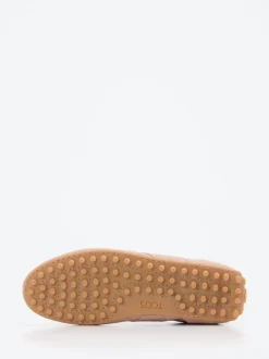Tod's – Sneaker aus Veloursleder in Rosébeige
