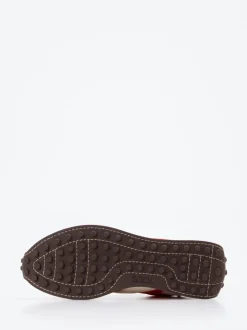 Tod's – Sneaker aus Veloursleder und Textil Rosé