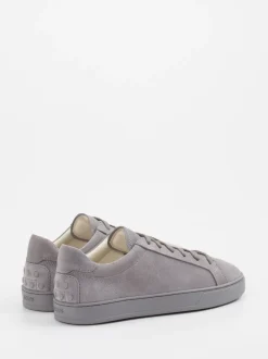 Tod's – Sneaker aus Veloursleder grau