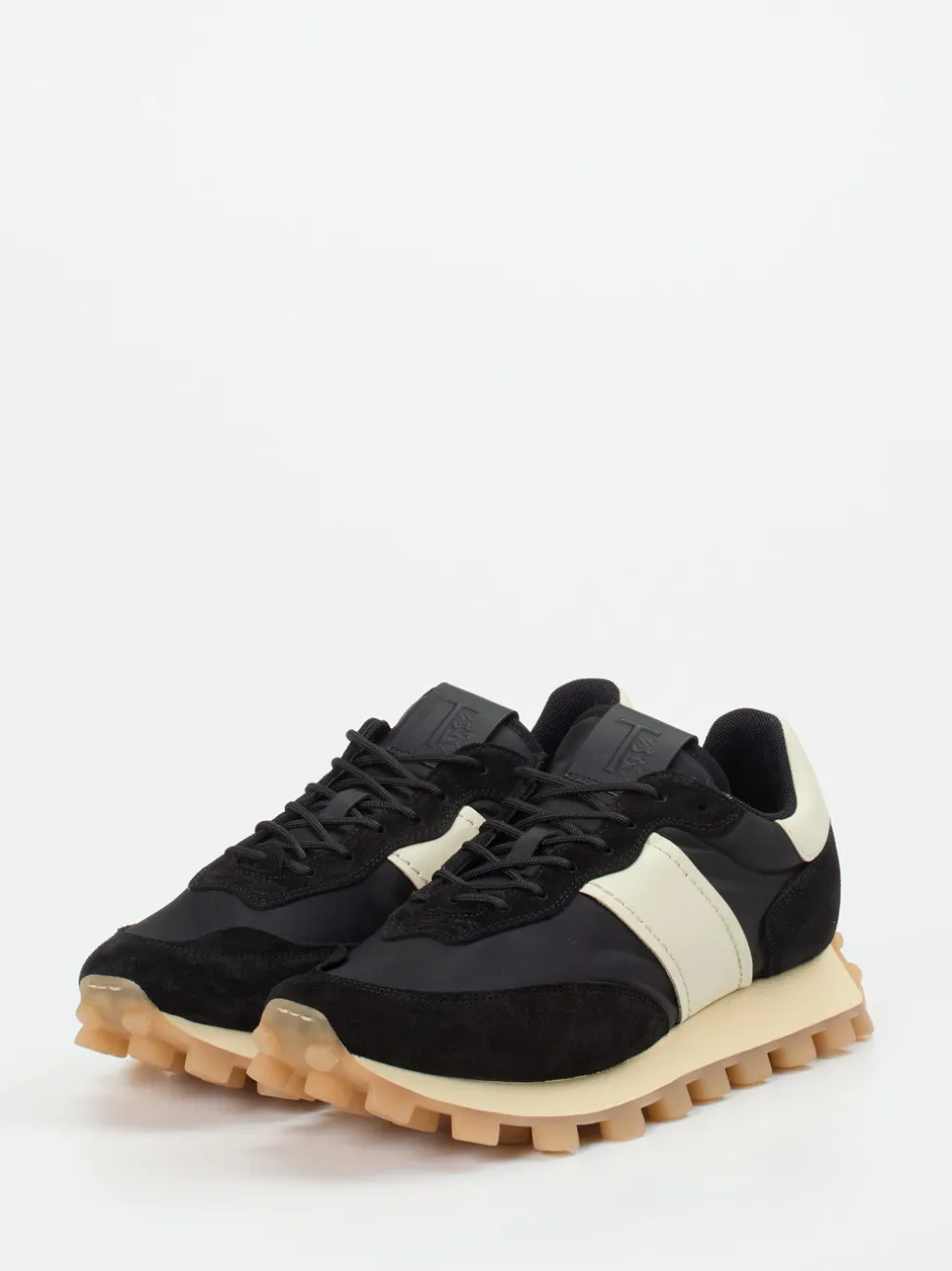 Tod's – Sneaker aus Veloursleder und Nylon schwarz