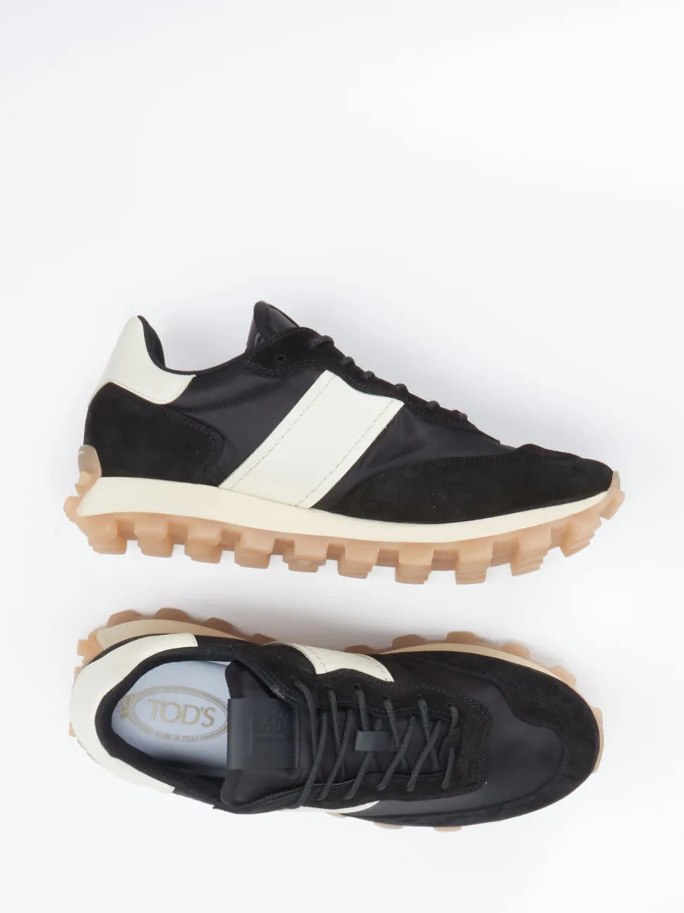 Tod's – Sneaker aus Veloursleder und Nylon schwarz