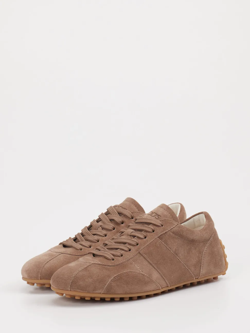 Tod's – Sneaker aus Veloursleder in Taupe
