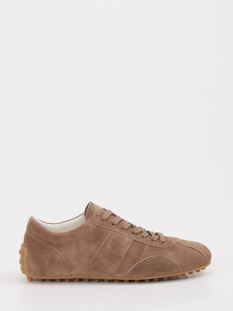 Tod's – Sneaker aus Veloursleder in Taupe