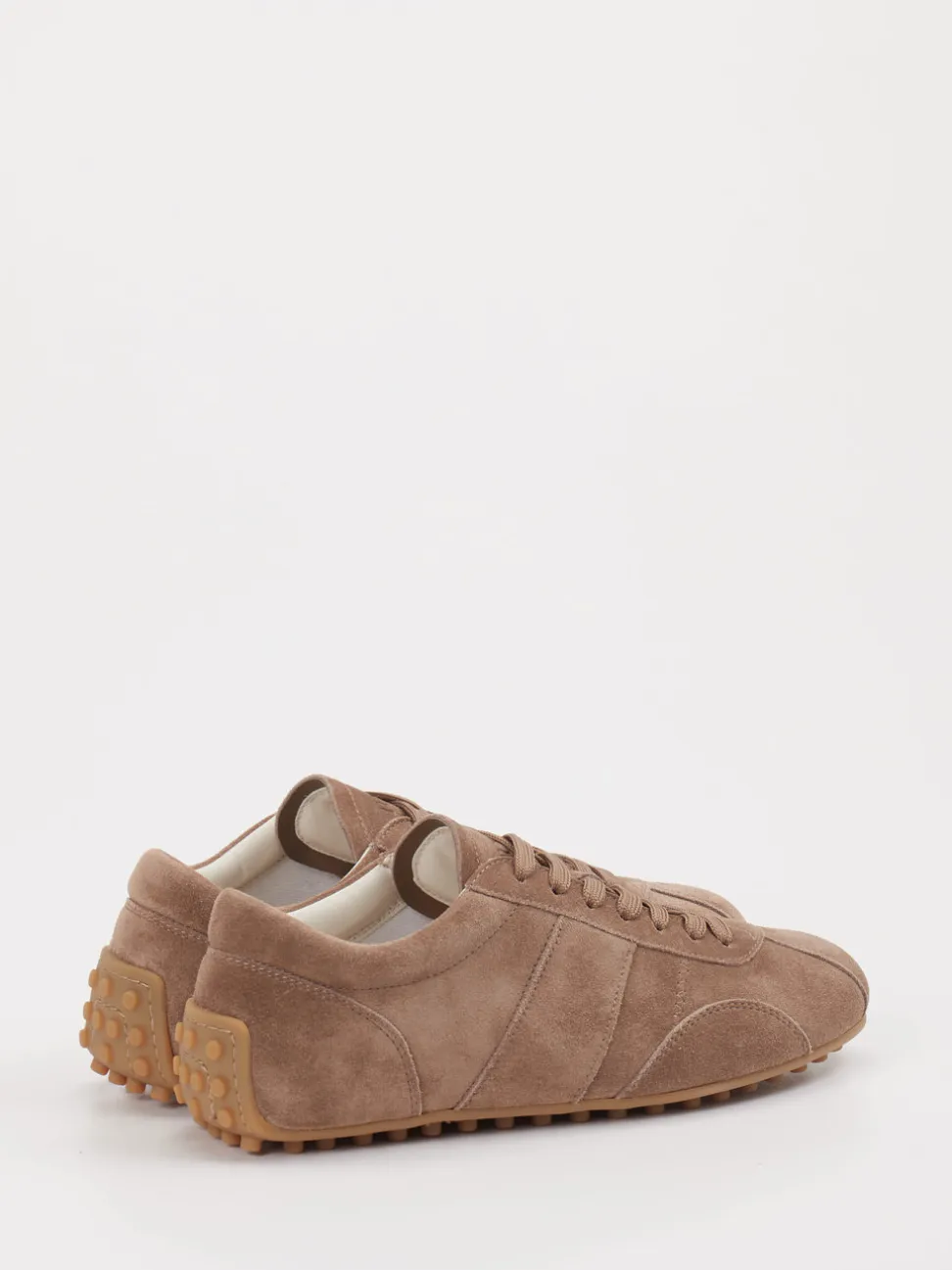 Tod's – Sneaker aus Veloursleder in Taupe