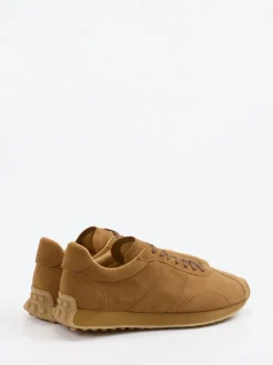 Tod's – Sneaker aus Veloursleder in Cognacbraun