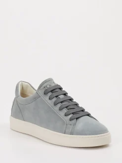Tod's – Sneaker aus Veloursleder in Taubenblau