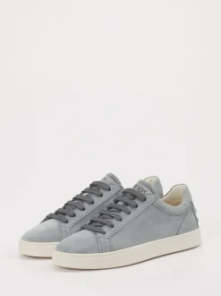 Tod's – Sneaker aus Veloursleder in Taubenblau