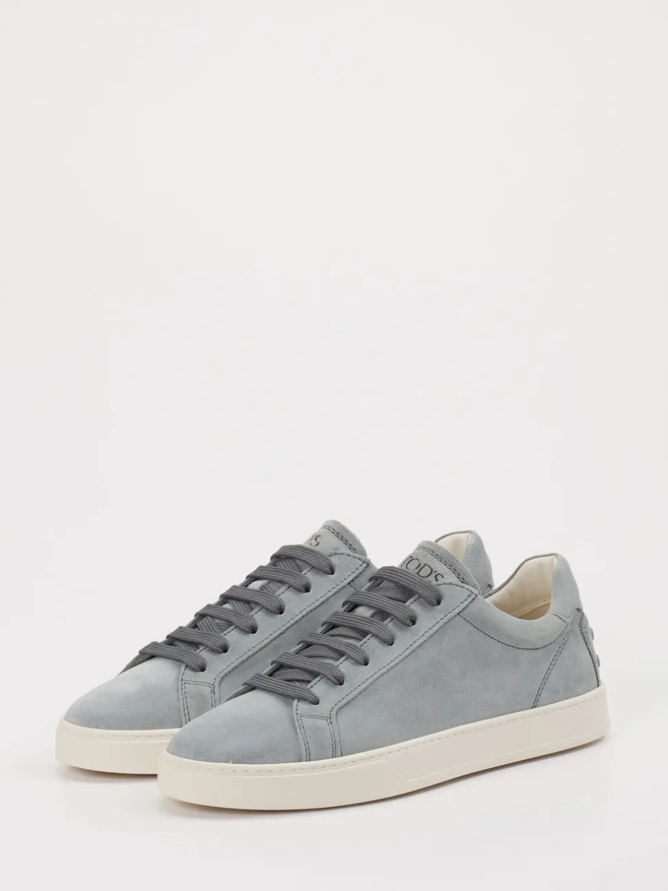 Tod's – Sneaker aus Veloursleder in Taubenblau
