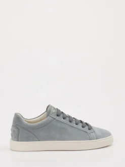 Tod's – Sneaker aus Veloursleder in Taubenblau