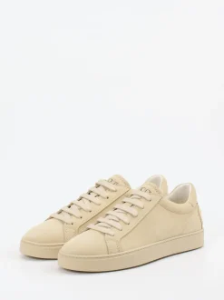 Tod's – Sneaker aus Veloursleder beige