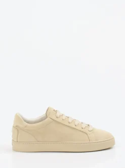 Tod's – Sneaker aus Veloursleder beige