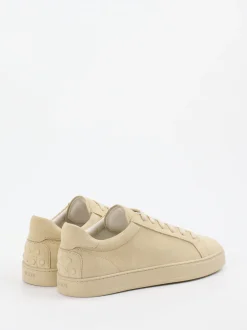 Tod's – Sneaker aus Veloursleder beige