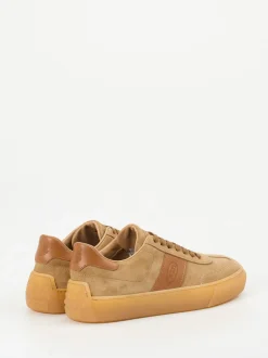 Tod's – Sneaker aus Veloursleder in Sandbeige