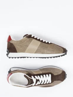 Tod's – Sneaker aus Veloursleder in Braun