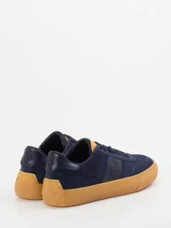 Tod's – Sneaker aus Veloursleder dunkelblau