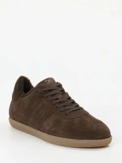 Tod's – Sneaker aus Veloursleder mit Lammfellfutter