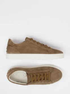 Tod's – Sneaker aus Veloursleder in Braun
