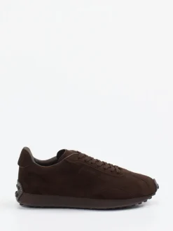 Tod's – Sneaker aus Veloursleder Dunkelbraun